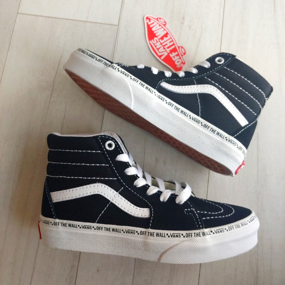 VANS NEW Old Skool SK8-HI Logo Print Edge Shoes
